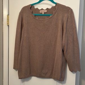 Philosophy sweater with cutest scalloped edges